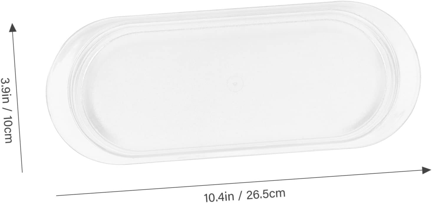 Acrylic Oval Square Tray for Storage and Organization Reusable Plastic Spice Holder Kitchen Sundries Organizer for Condiments and Seasonings for Restaurants and Home Use - Image 2