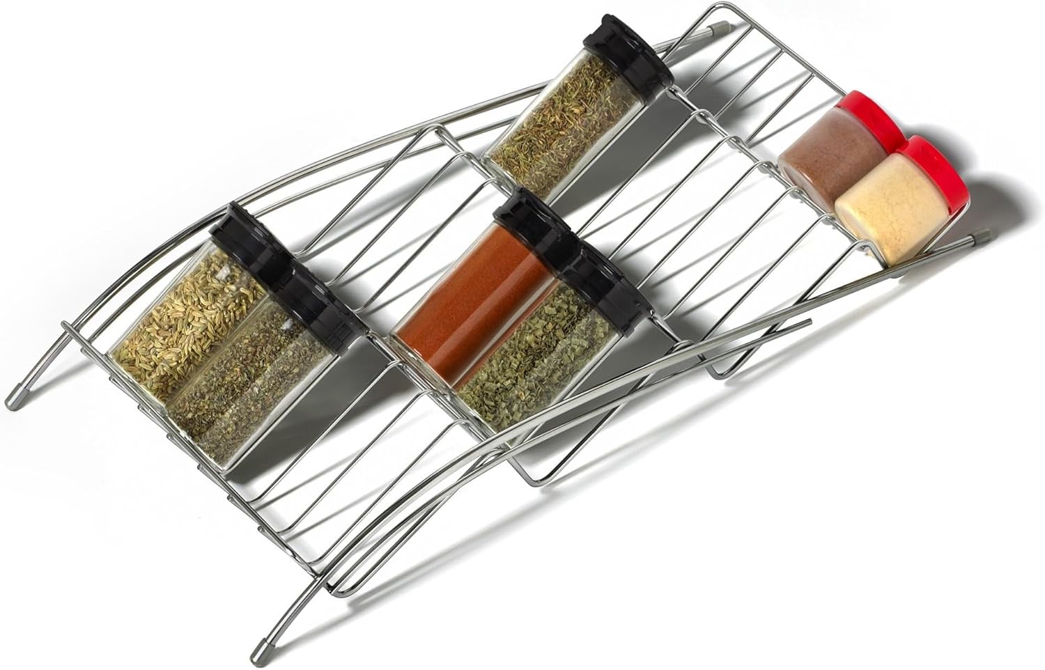 Diversified In-Drawer Spice Rack With Rubberized Feet, Spice Jar Organizer for Drawer, Drawer Spice Organizer, Seasoning & Condiment Storage for Kitchen Drawer - Image 2