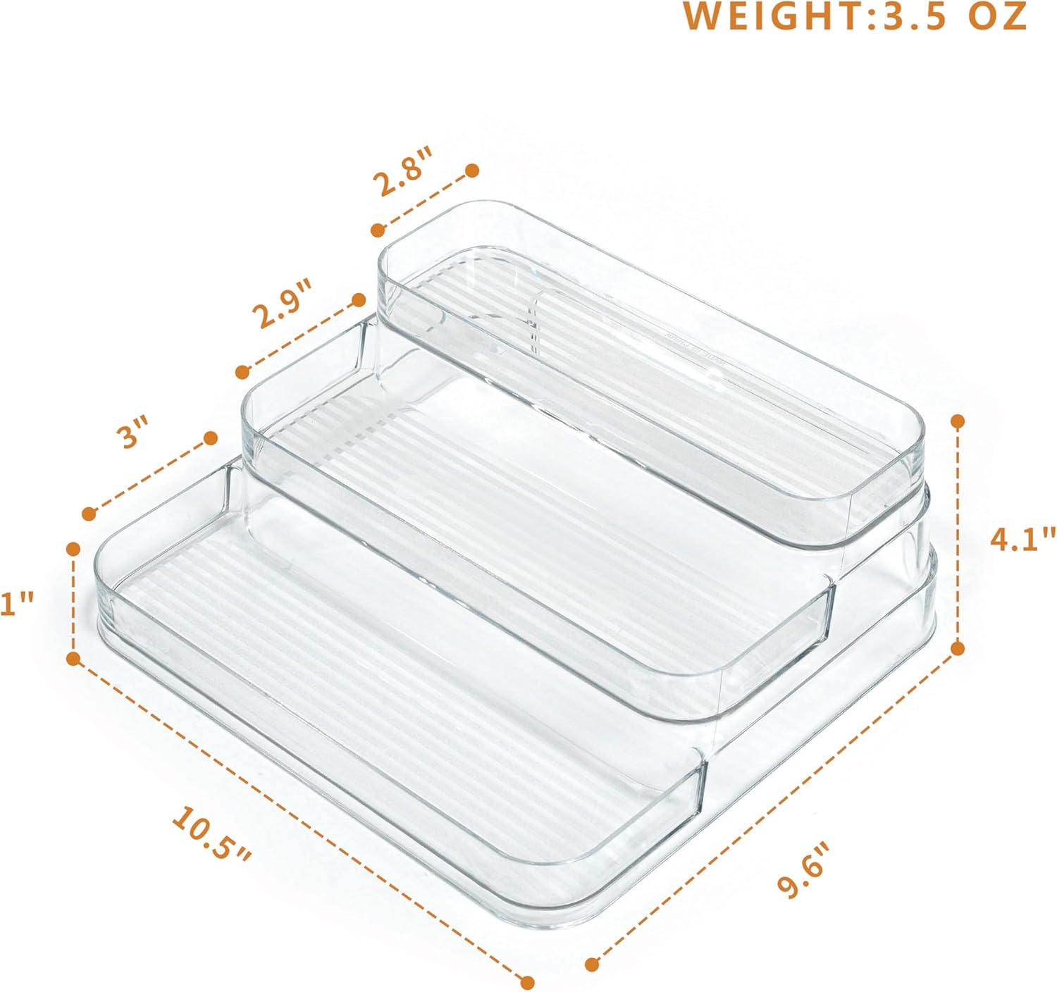3-Tier Acrylic Spice Rack Organizer for Cabinet and Kitchen – Cabinet & Countertop Storage for Spices, Seasonings, Pantry, Perfume & Medicine (1 Pack) - Image 2